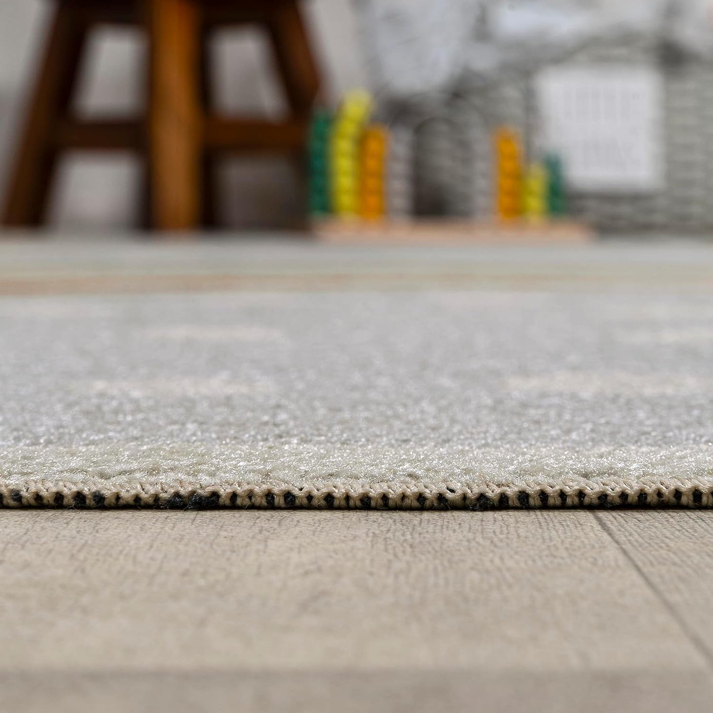 JONATHAN Y Machine-Washable Gray/Ivory/Yellow Indoor Area Rug, 3x5, Minha Rainbow Dots, Kids & Novelty, Casual, Classic, Bedroom, Kitchen, Living Room, Easy-Cleaning, Non-Shedding (KDW102A-3)