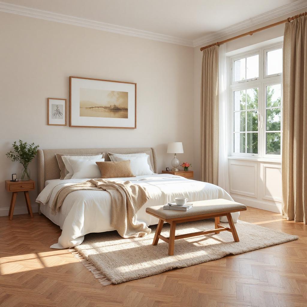 How to Create a Cozy Bedroom Using Beige and Cream