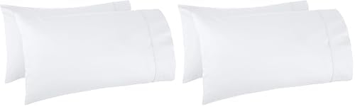 Amazon Basics 400 Thread Count Soft 100% Cotton Pillow Cases, Wrinkle Resistant by AmazonBasics
