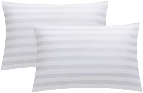 100% Cotton Zippered Pillow Protectors Queen Size by ShunjieHome
