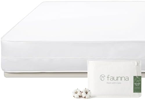 FAUNNA 100% Cotton Mattress Encasement Bed Bug Dust Mite Cover, Queen 12 by FAUNNA