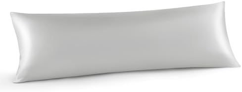 INFIIXSO Mulberry Silk Body Pillow Pillowcase, Light Grey by INFIIXSO