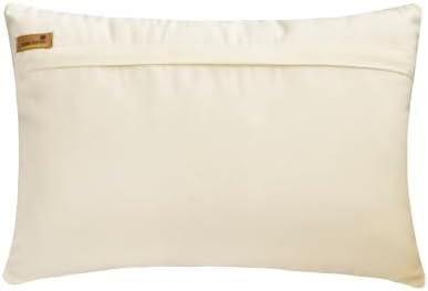 The HomeCentric Decorative Ivory & Gold 12"x24" Lumbar Pillow Cover, Velvet - Image 3
