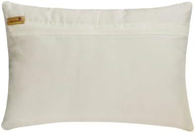 The HomeCentric Decorative Ivory Pack of 2, Jacquard Lattice, Embroidered & - Image 3