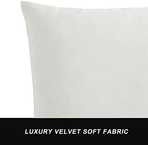GIGIZAZA White Velvet Decorative Throw Pillow Covers - Image 5