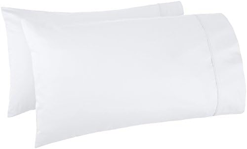 Amazon Basics 400 Thread Count Soft 100% Cotton Pillow Cases, Wrinkle Resistant by AmazonBasics