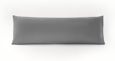 Body Pillowcase, Dark Grey, 1 Pack, Long Pillow Cover by NookZuzu