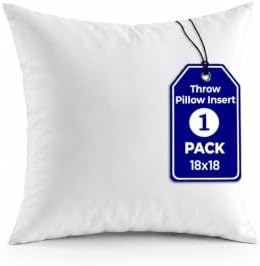 QUBA LINEN Throw Pillow Inserts, 18x18 Inches by QUBA+LINEN