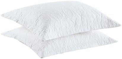 MarCielo 2 Pieces Microfiber Quilted Pillow Shams Soft Pillow Covers by MarCielo