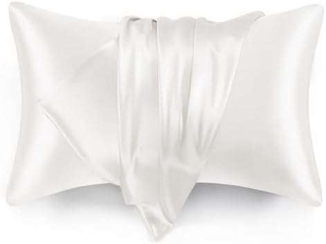 Love's cabin Satin Pillowcase Set of 2 Standard Size 20x26, Cooling Pillow by Lovescabin