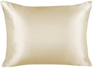 Luxury Ivory Satin Pillow Case w/Hidden Zipper by BLISSFORD
