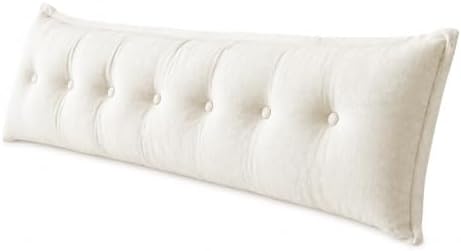 WOWMAX Headboard Pillow Twin XL Dorm Bolster Reading Pillow by WOWMAX