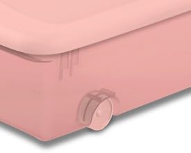 Sterilite 4 Pack Wheeled Under Bed Storage Container, 56 Qt Plastic Bin w/Latching Lid for Organization - Clothes & Shoes Organizer, Pearl Blush Tint