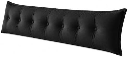 WOWMAX Headboard Pillow Twin XL Dorm Bolster Reading Pillow by WOWMAX
