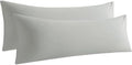 Body Pillow Cases, 2 Pack, 20x54 in, Microfiber, Light Grey by Aerlomi