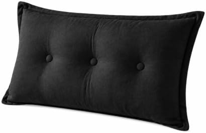 WOWMAX Headboard Pillow Twin XL Dorm Bolster Reading Pillow by WOWMAX