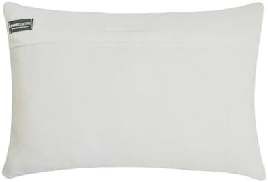 The HomeCentric Luxury Lumbar Pillow Cover Ivory 12"x14" Cotton Linen Embroidery - Image 3