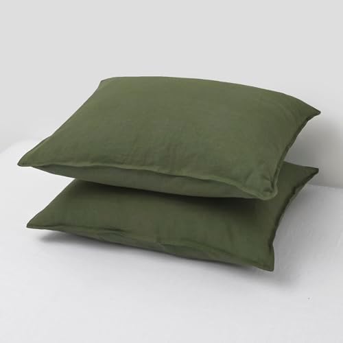 CHUFFED Linen Pillowcases 2 Pack 100% Linen Standard Pillow Cases, Breathable - Image 6