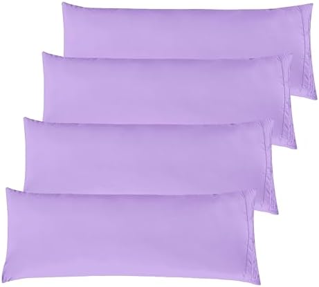 Elegant Comfort 4-PACK Solid Pillowcases 1500 Premium Hotel Quality Microfiber by ELEGANTCOMFORT
