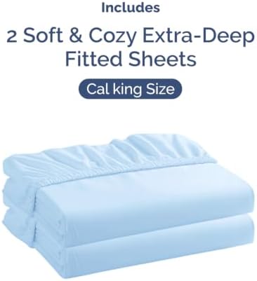 CGK Linens 2 Pack Extra Deep Cal King Fitted Sheets - Image 4