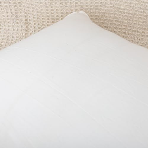 JoraLion Ruffled Throw Pillow Cover 16x16 Solid White - Image 5