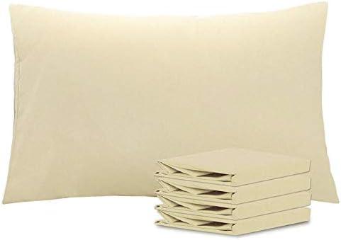NTBAY Microfiber Queen Pillowcases, 4 Pack, 20 x 30, Light Taupe by NTBAY