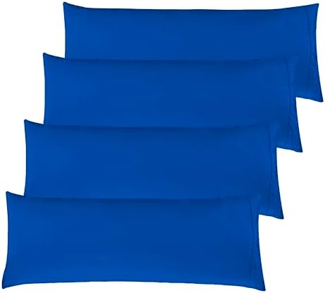 Elegant Comfort 4-PACK Solid Pillowcases 1500 Premium Hotel Quality Microfiber by ELEGANTCOMFORT