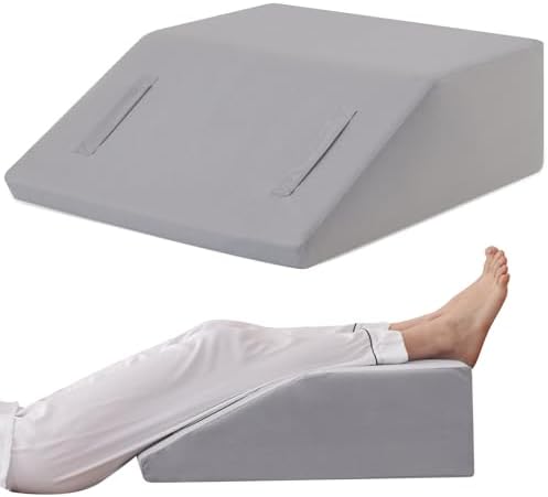 Ruqmuis Leg Elevation Pillow for After Surgery, 8inch Foam Leg Elevating Pillow by Ruqmuis