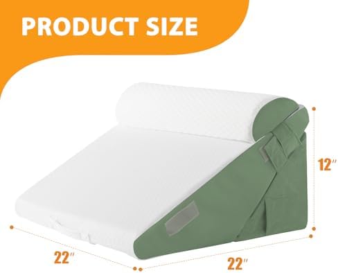 Ruqmuis Wedge Pillow Set for After Surgery, Incline Pillow Wedge for Headboard - Image 3