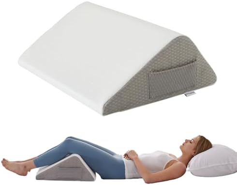 Bedluxe Knee Pillow for Back Sleeping, Leg Pillow Knee Wedge Pillow, Memory by Bedluxe