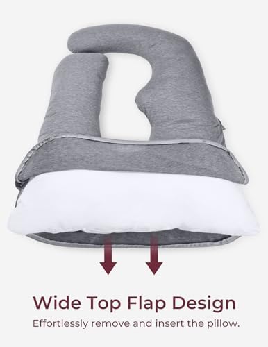 Momcozy Soft Knit Pregnancy Pillow Cover, U Shaped Maternity Pillowcase - Image 7