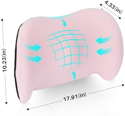 Cooling Lumbar Support Pillow for Office Chair, Memory Foam Car Back Cushion - Image 2