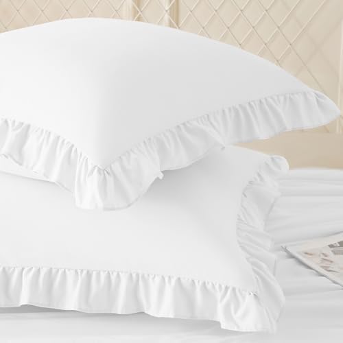 KKJIAF 2 Pack Ruffle Pillow Cases 24x24 Inches - Image 2