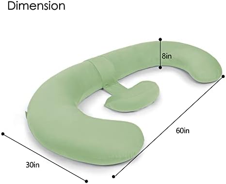 QUEEN ROSE Cooling E Shaped Pregnancy Pillows, Detachable Maternity Body Pillow - Image 6