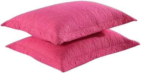 MarCielo 2-Piece Embroidered Pillow Shams, Decorative Microfiber Pillow Covers by MarCielo