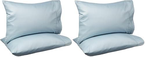 Amazon Basics 400 Thread Count 100% Cotton Pillowcases, Sateen Weave, Wrinkle by AmazonBasics