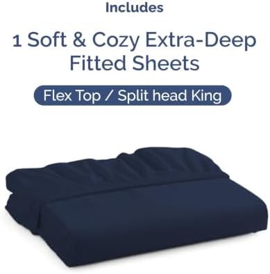 CGK Linens Extra Deep Flex Top Split Head King Fitted Sheet - Image 4