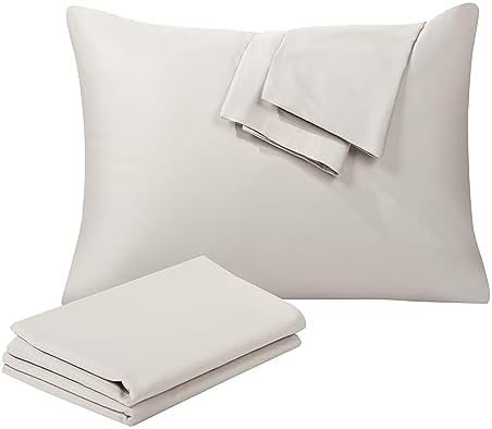 100% Egyptian Cotton King Size Pillow Protectors by ShunjieHome