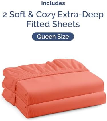 CGK Linens 2 Pack Extra Deep Queen Fitted Sheets - Image 4