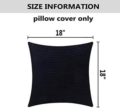 Home Brilliant Striped Corduroy Pillow Covers - Image 5