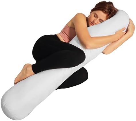 8x48 Round Body Pillow, Adjustable Bolster by Pillowable