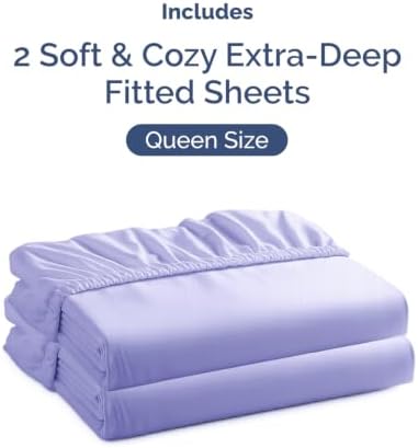CGK Linens 2 Pack Extra Deep Queen Fitted Sheets - Image 4