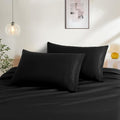 Black King Size Pillow Cases Set of 2, Microfiber by NookZuzu