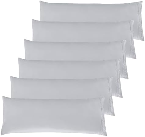 Elegant Comfort 6-PACK Solid Pillowcases 1500 Premium Hotel Quality Microfiber by ELEGANTCOMFORT