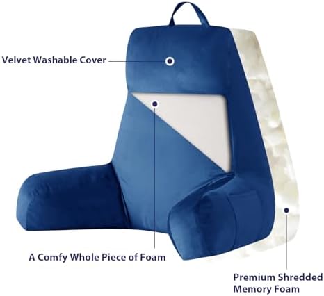 IPYNBAP Back Pillow for Bed Sitting up, Reading Pillow, 24 Inch - Image 4