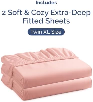 CGK Linens 2 Pack Extra Deep Twin XL Fitted Sheets - Image 4