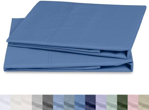 100% Organic Cotton Pillowcase King, Riviera Blue by CaliforniaDesignDen