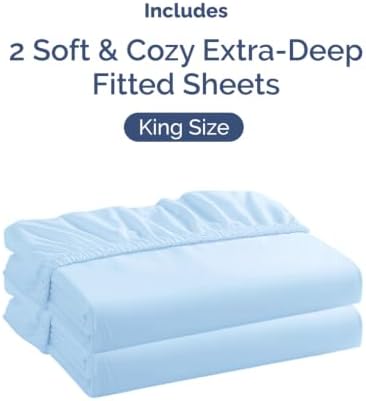 CGK Linens 2 Pack Extra Deep King Fitted Sheets - Image 4