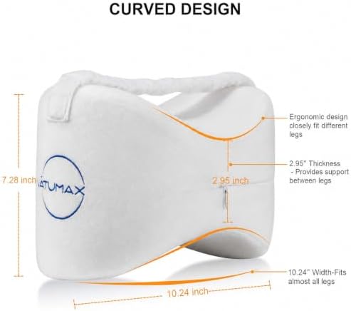 Knee Pillow for Side Sleepers Memory Foam - Image 4