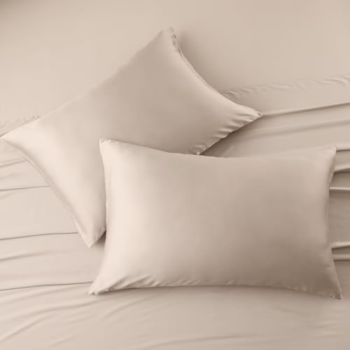 4 Pack Cooling Pillow Cases, Viscose Derived from Bamboo Pillow Protectors - Image 7